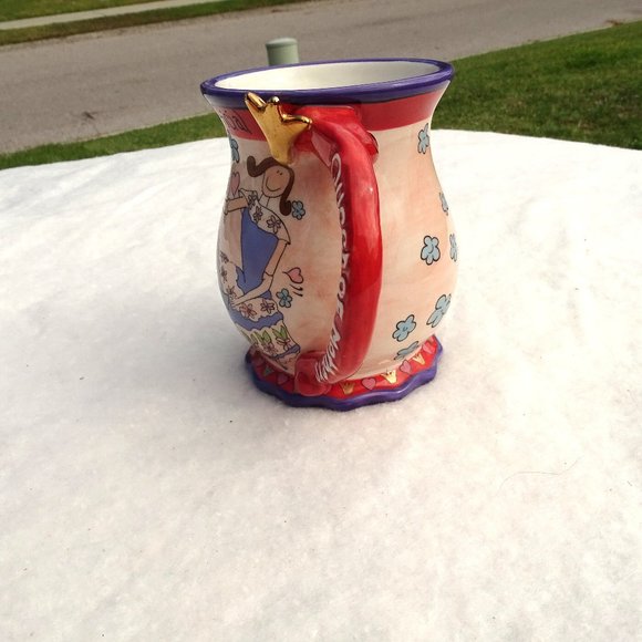 Blue Sky Clayworks Mug "Queen of Mothers" 2008 Never Used - Picture 5 of 8